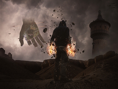 Something Wicked Comes This Way attack battle fight last stand photoshop photo manipulation manipulation retouching war