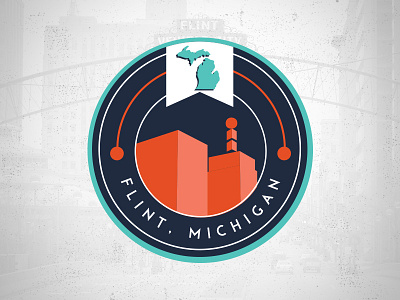 Flint Sticker city flint flint michigan sticker illustration michigan vector