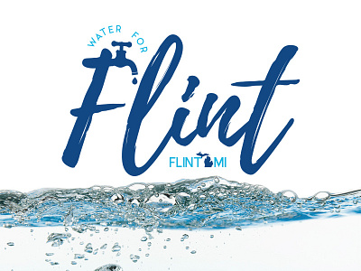 Water For Flint flint flint michigan water graphic design michigan pray for flint typography vector
