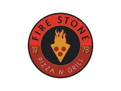 Fire Stone Logo branding fire flame grill logo pizza restaurant