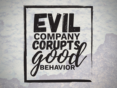 Evil Company behavior corrupt digital art evil graphic design knowledge quote typography