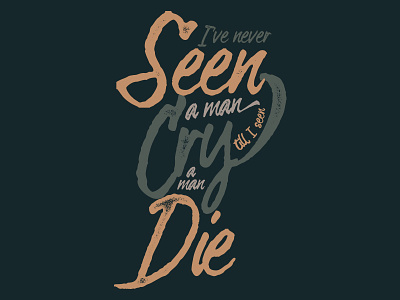 Never Seen A Man Cry black cry death getto boys hip hop quote rap scarface typography urban