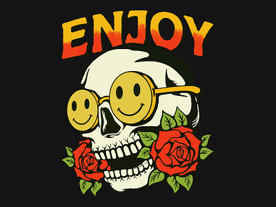 Enjoy Your Life artwork brand design digital drawing graphic design illustration logo merch tattoo tee tshirt vector