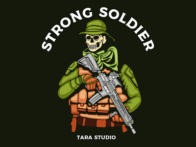 Strong Soldier artwork brand design digital drawing graphic design illustration logo