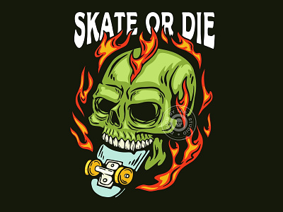 Skate Or Die artwork brand design digital drawing graphic design illustration logo merch tattoo tee tshirt