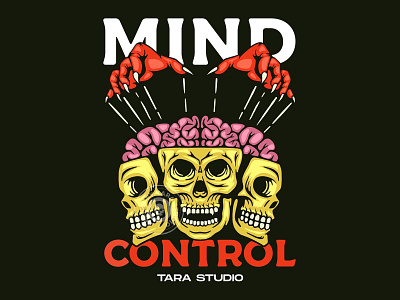 Mind Control artwork brand design digital drawing graphic design illustration logo merch tshirt