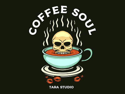 Coffee Soul artwork brand design digital drawing graphic design illustration logo merch tattoo tee tshirt