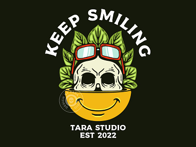 Keep Smiling !!! artwork brand design digital drawing graphic design illustration merch tattoo tee tshirt