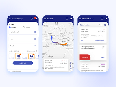 Bus passenger app design