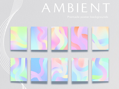 Holographic posters advertising design e commerce gradient background grainy texture graphic design holographic background liquid gradient mesh poster design template