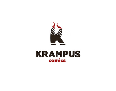 Krampus comics art comics horns krampus letter logo