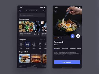 "TUKTUK!" - App ui concept categores concept food mobile mobile app recommended ui ui ux ux design