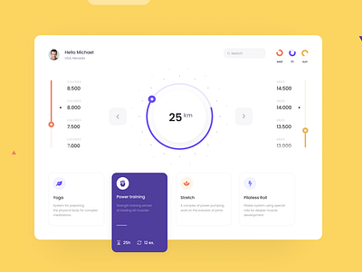 Power Training app interaction interface training ui ux yoga