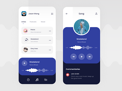 Music Player UI Concept by Andrey Rybin on Dribbble