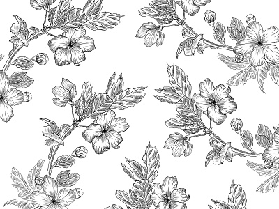 Floral digital pattern by Sofiia Komarova on Dribbble