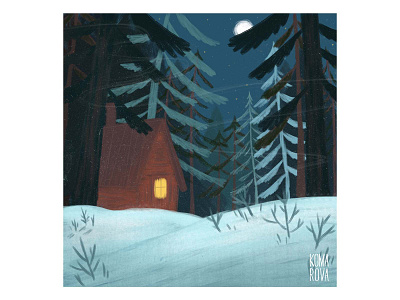 Winter digital illustration