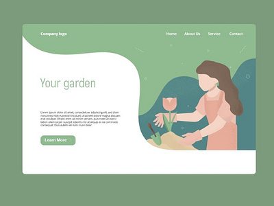 Gardening illustration for landing page