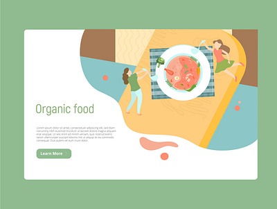 Organic healthy food landing page healthyfood illustration illustrations landingpage organic ui vector vector illustration