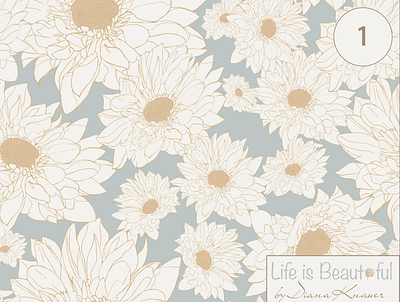 #1 Life is Beautiful Collection adobe illustrator adobe photoshop seamless repeat pattern surface design textile design