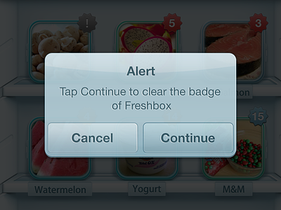 Alert window redesign in freshbox alert freshbox fridge icebox window