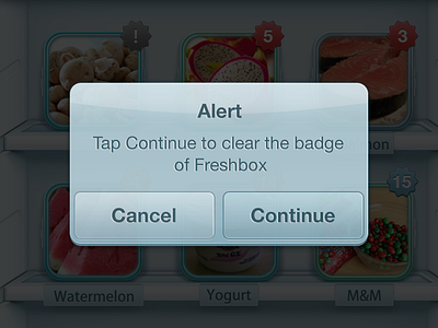 Alert window redesign in freshbox