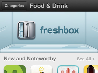 Banner on Appstore app appstore freshbox fridge icebox