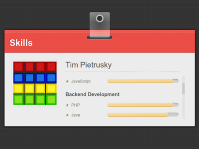 ID Card presents: Skills css3 dialog id interface skills ui