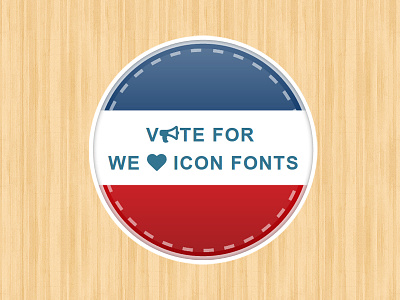 Vote For We Love Icon Fonts button css html icon icon fonts vote weloveiconfonts