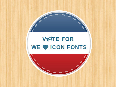Vote For We Love Icon Fonts button css html icon icon fonts vote weloveiconfonts