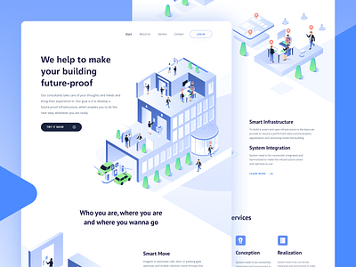 Technology infrastructure's landing page
