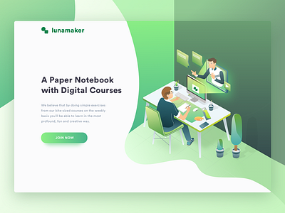 Drawing Course Landing page course dashboard illustration isometric landing online page redesign