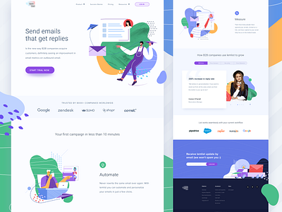 email manager's landing page by Yusuf Nugroho for Omnicreativora on ...