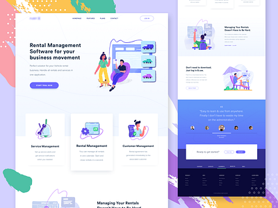 Rental software's landing page by Yusuf Nugroho for Omnicreativora on ...