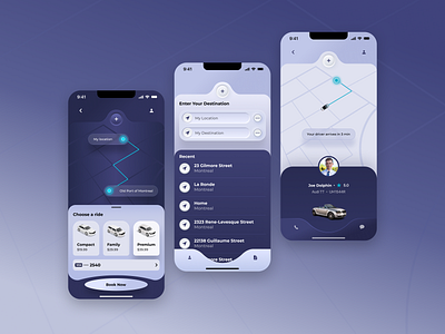 Cab Booking App UI/UX Design