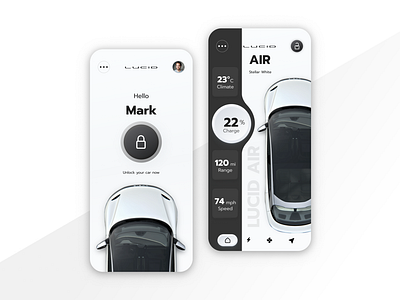 Lucid Motors App UI/UX Design