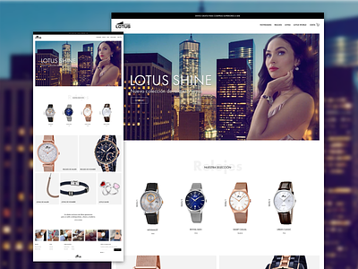 Lotus Redesign Concept ecommerce homepage landing product shop store ui ux watches website