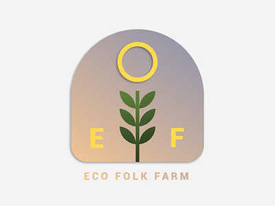 Eco Folk Farm Logo farm food garden logo nature