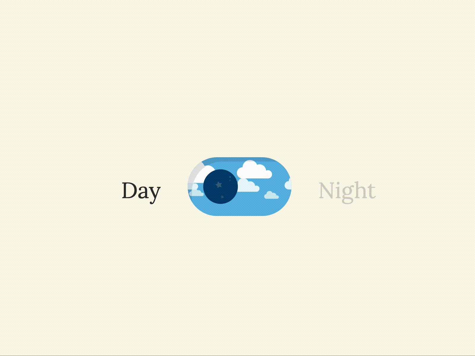 Day & Night Toggle animation toggle switch ui design web