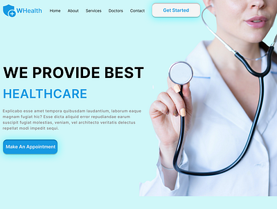 Medical Website Hero Section ui