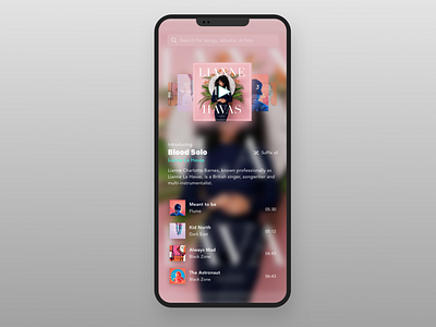 Music App aesthetics app black blur colors iphonex music app music player songs uxui