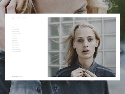 Margaux Gayet clean photographer simple site