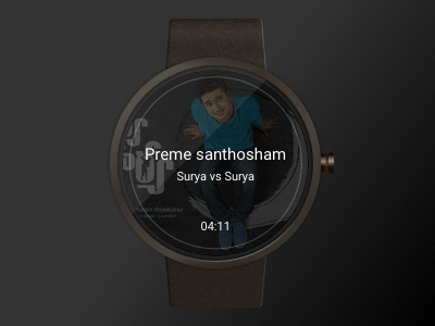 Smart Watch Music Player animation app gif interaction interface music play player smart ui watch