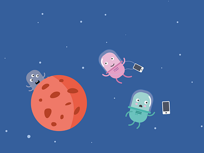 Martin, stop chasing your phone character childrensillustration fun illustration space