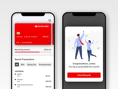 Santander mobile banking concept bank card banking banking app concept concept app concept art finance finance app financial mobile mobilebanking santander ui uidesign ux uxdesign uxui