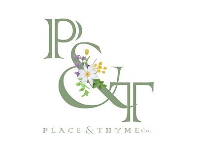 Logo Design for friend Place & Thyme Co. branding creative design illustration logo