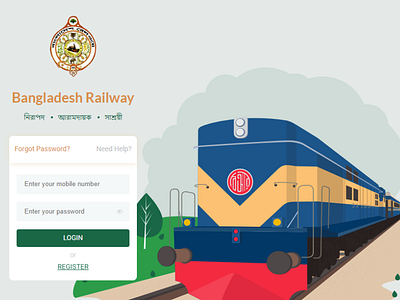 Bangladesh Railway E-Ticketing Website UI