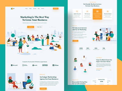 Marketing agency landing page design