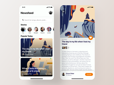 Social Journalism App Design - Concept 2