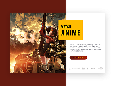 Anime - UI Design anime minimalism product design typography webpage design