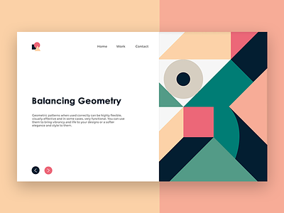 Balancing Geometry - Landing Page brand identity landing page minimal minimalism typography ui design ux design webpage design website website design